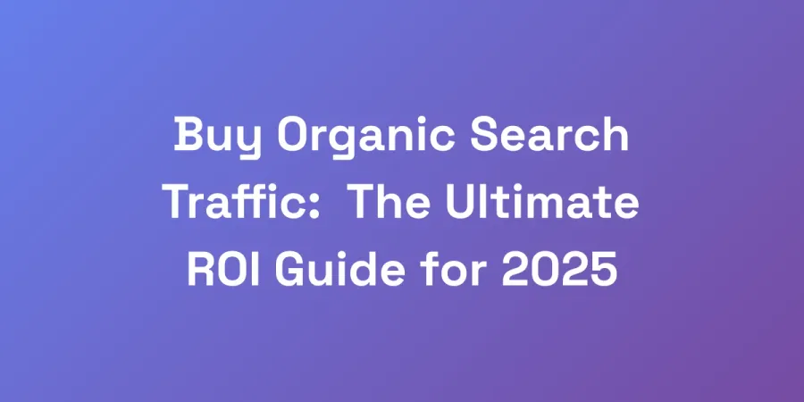 Buy Organic Search Traffic: The Ultimate ROI Guide for 2025